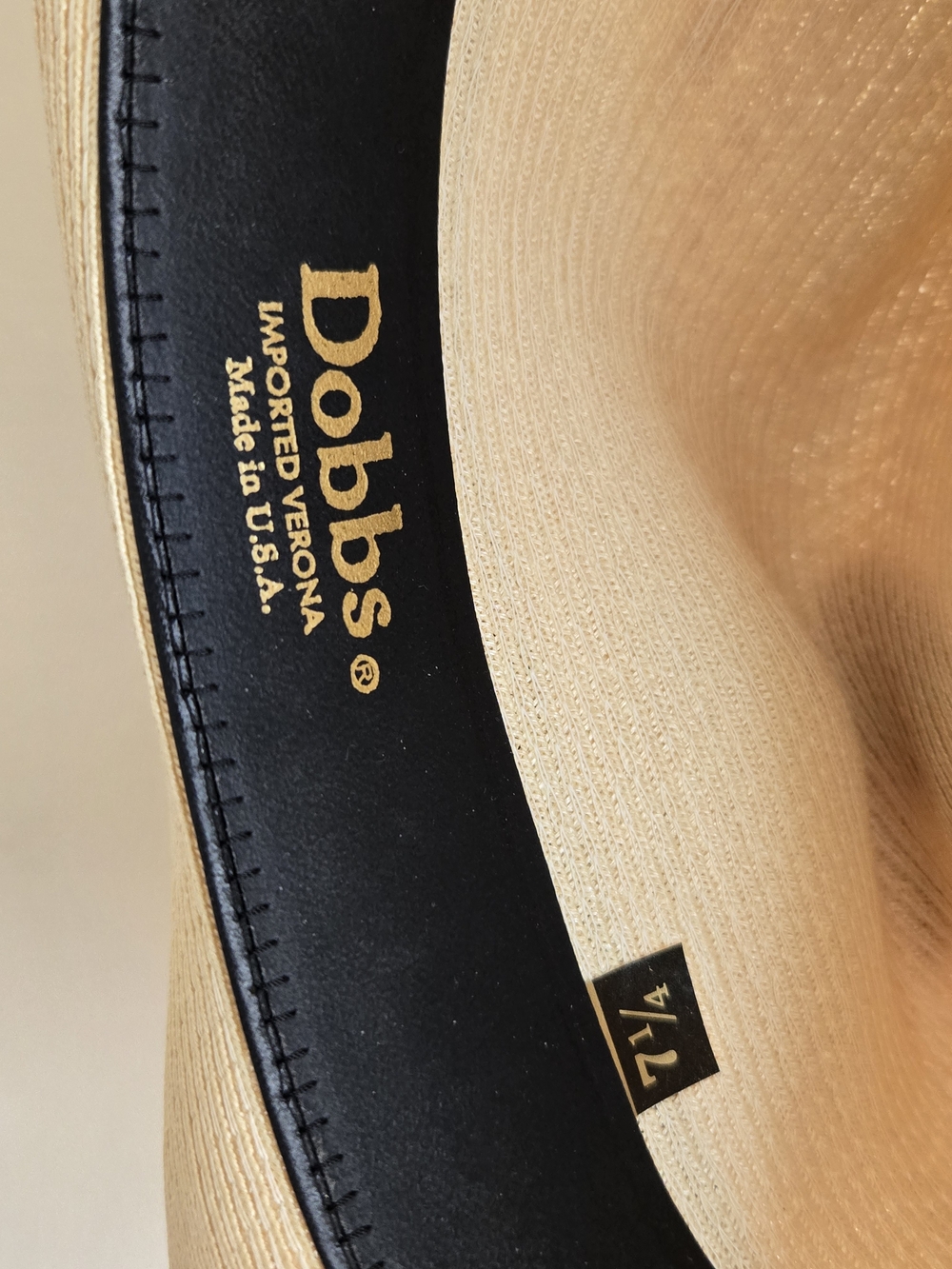 Vintage Dobbs Fifth Avenue Straw Fedora Paisley Band USA Hat 7 1/4 - Picture 5 of 9